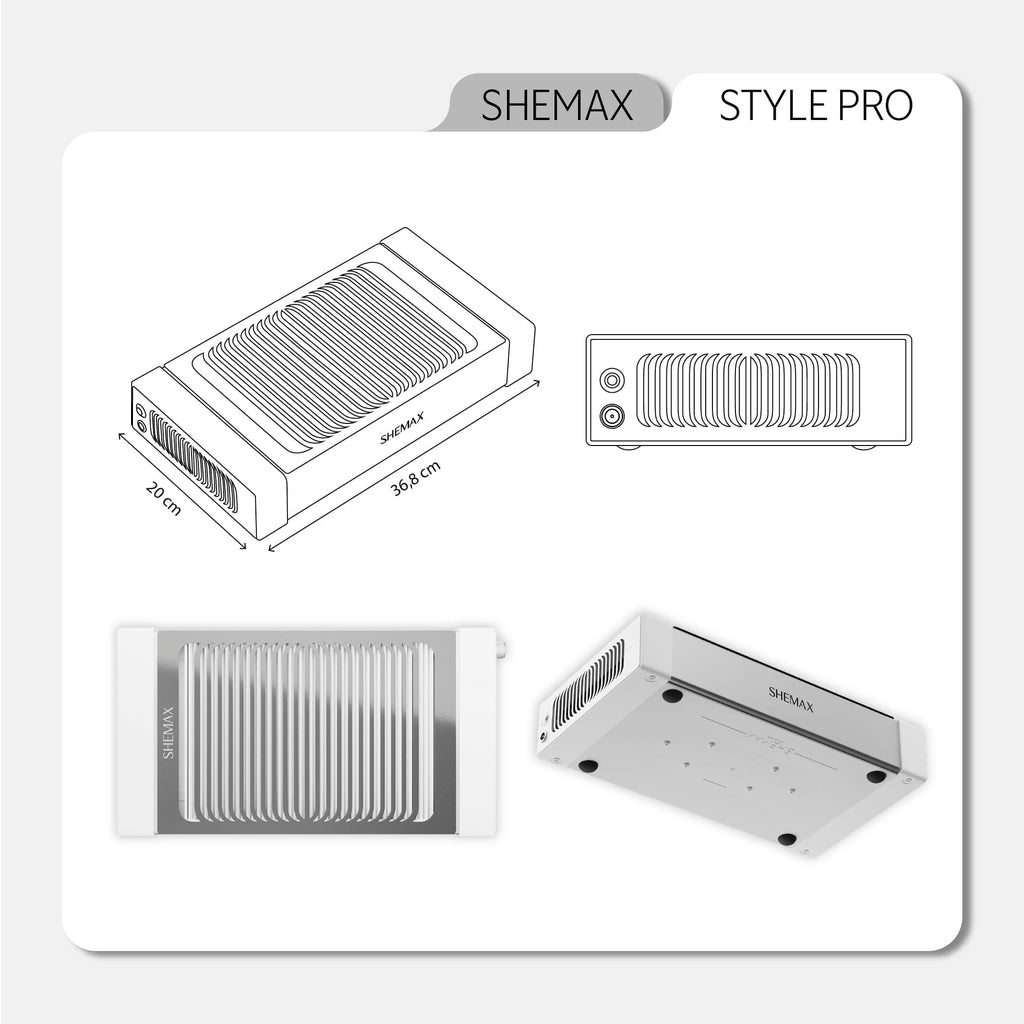 Open box (see description) Shemax Style Pro Mocha Mousse – Professional nail dust collector Shemax Shemax