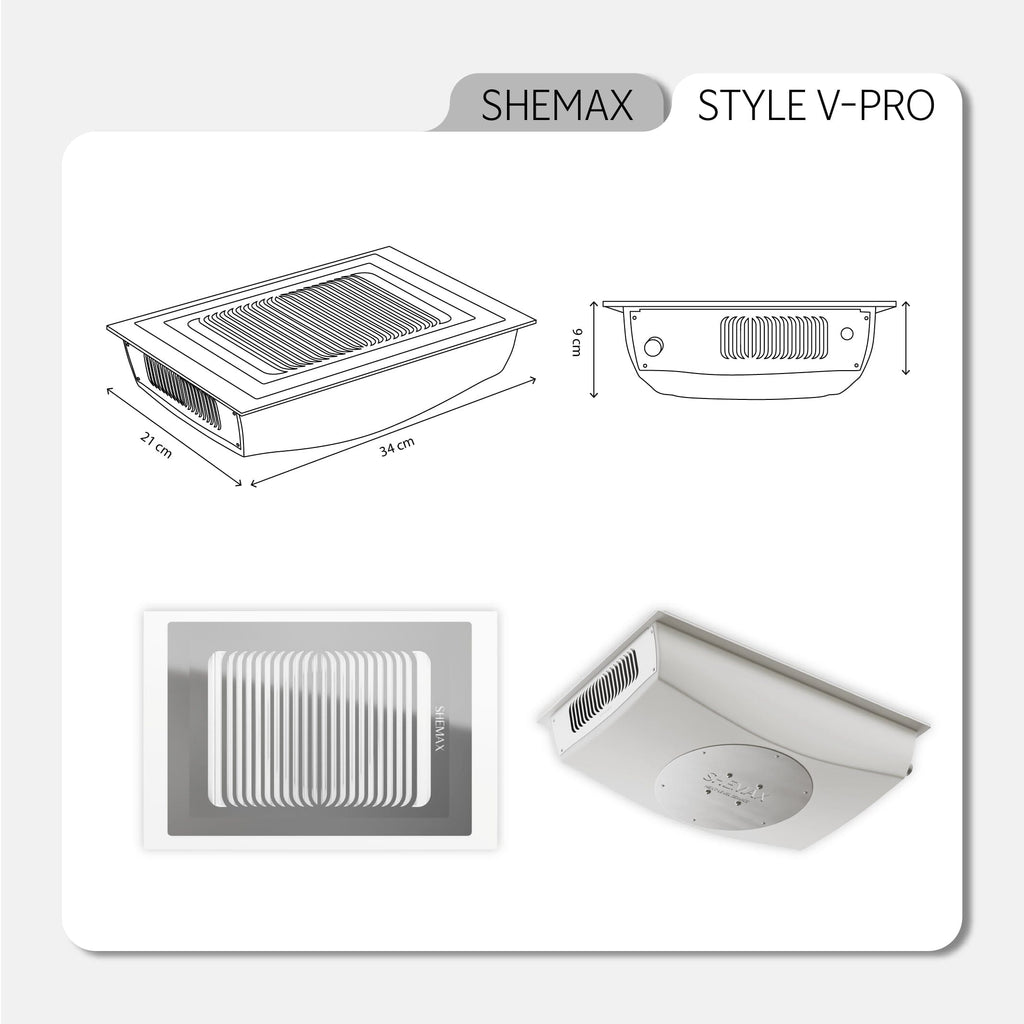Lightly used (see description) Shemax Style V-Pro — Built-in table Professional nail dust collector Shemax Shemax